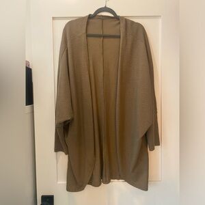 Waffle-knit cardigan